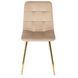 Стул бархатный MEBEL ELITE YORK Velvet, Кремовый / Золотой