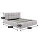 Кровать двуспальная MEBEL ELITE MURACJA 160x200 см Серая Букле