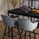 Барний стілець оксамитовий MEBEL ELITE SALEM Velvet сірий / чорний