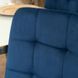 Стілець оксамитовий MEBEL ELITE YORK Velvet, Синій / Золотий