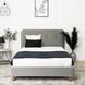 Кровать двуспальная бархатная MEBEL ELITE DENNIS Velvet 120x200 Светло Серый