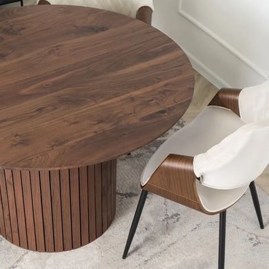 Стол круглый MEBEL ELITE LYON 120 см Орех фотография