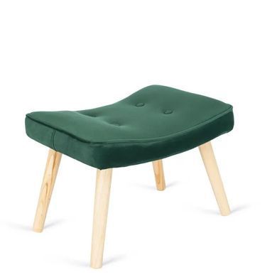 Крісло м'яке оксамитове з підставкою для ніг MEBEL ELITE LOZANO Velvet Зелений фотографія