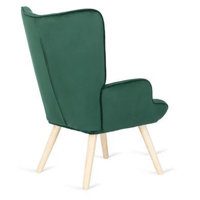 Крісло м'яке оксамитове з підставкою для ніг MEBEL ELITE LOZANO Velvet Зелений фотографія