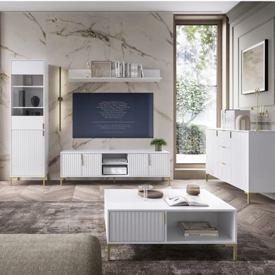 ТВ Тумба MEBEL ELITE TORELLO 140 Білий фотографія