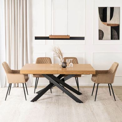 Стіл розкладний MEBEL ELITE HAMPTON 160(240)х90 см Дуб золотий фотографія