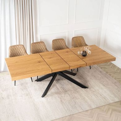 Стіл розкладний MEBEL ELITE HAMPTON 160(240)х90 см Дуб золотий фотографія