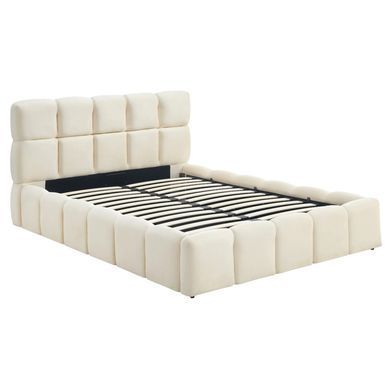 Ліжко двоспальне MEBEL ELITE MURACJA 140x200 см Кремовий фотографія