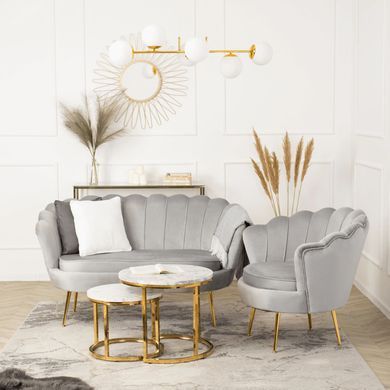 Софа MEBEL ELITE ZENDAYA 138 см Сірий фотографія