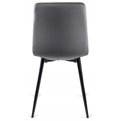 Комплект стол раскладной MEBEL ELITE HARRY 102(142)х102 см Дуб Артизан/ Черный +4 стула PERU Серый фотография