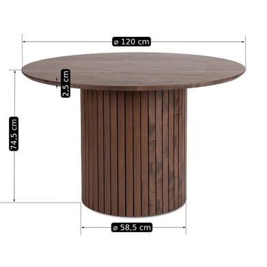 Стол круглый MEBEL ELITE LYON 120 см Орех фотография