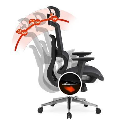 Стул офисный поворотный MEBEL ELITE ROMEO Черный фотография
