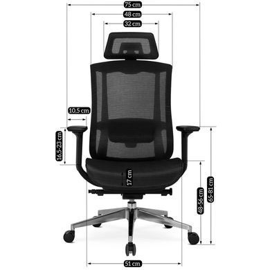 Стілець офісний поворотний MEBEL ELITE DYLAN Чорний фотографія