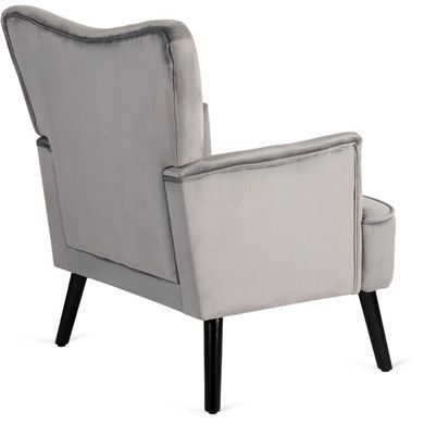 Крісло м'яке BUNNY Velvet MEBEL ELITE Сірий фотографія