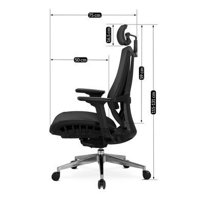 Стілець офісний поворотний MEBEL ELITE DYLAN Чорний фотографія