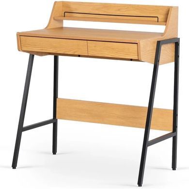 Письменный стол MEBEL ELITE PERI 77 см Дуб / Черный фотография