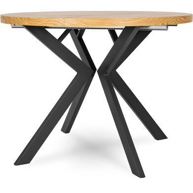 Стол раскладной круглый MEBEL ELITE LUKAS 100(250)х100 см Золотой дуб фотография