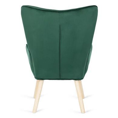 Крісло м'яке оксамитове з підставкою для ніг MEBEL ELITE LOZANO Velvet Зелений фотографія