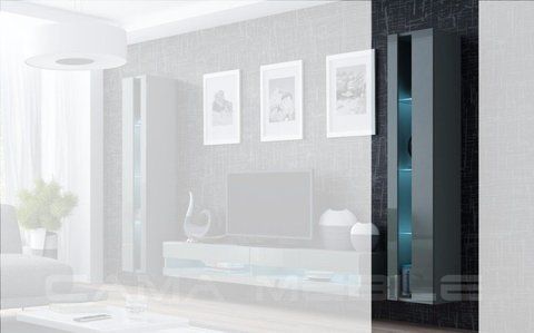 Вітрина підвісна VIGO Cama 180 New Сірий Мат / Сірий Глянець фотографія