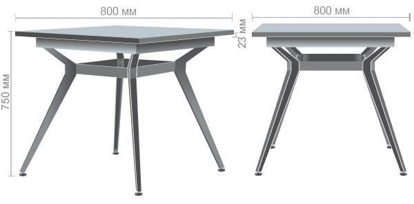 Стіл обідній Morrison AMF 80X80 Горіх фотографія