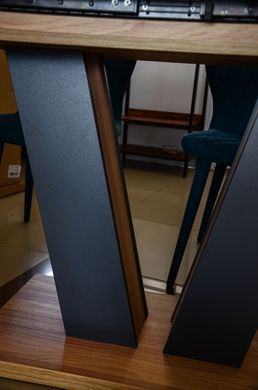 Стол раскладной TORINO B/G Intarsio 140(180)x80 Блэквуд ячменный / Графит фотография