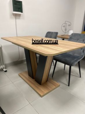 Стол раскладной TORINO B/G Intarsio 140(180)x80 Блэквуд ячменный / Графит фотография