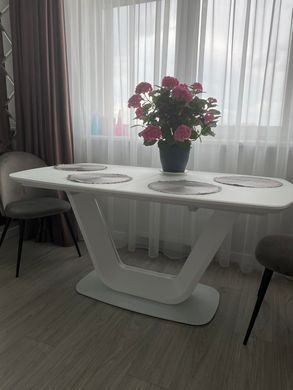 Стіл обідній ARMANI Signal 160(220)x90 Білий мат фотографія