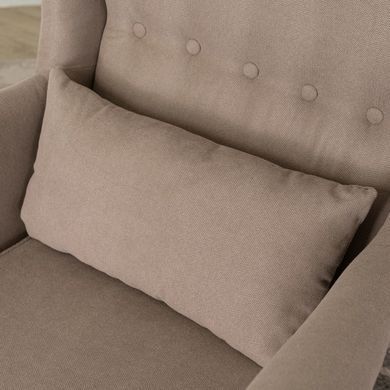 Крісло м'яке оксамитове з підставкою для ніг MEBEL ELITE EVAN 2 Бежевий фотографія