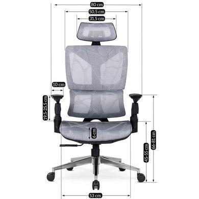 Стул офисный поворотный MEBEL ELITE MARTIN серый фотография