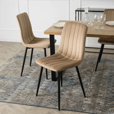 Стул бархатный MEBEL ELITE IBIS Velvet, Бежевый фотография