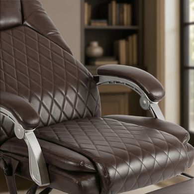 Стул офисный поворотный с функцией массажа MEBEL ELITE GIORGIO Коричневый фотография