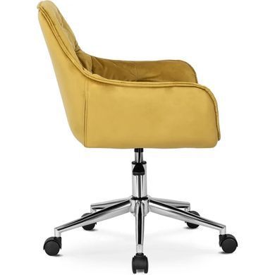 Стул офисный поворотный бархатный MEBEL ELITE MONA Velvet Горчица фотография