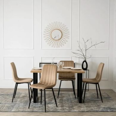 Стул бархатный MEBEL ELITE IBIS Velvet, Бежевый фотография