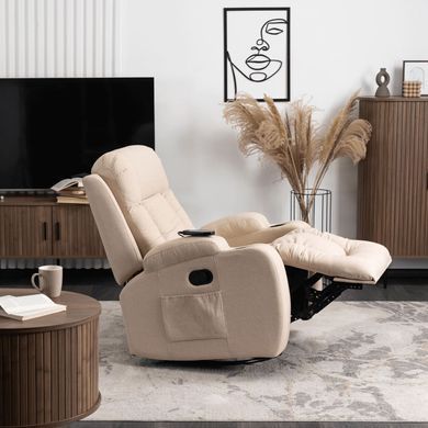 Масажне крісло MEBEL ELITE BOX 2 тканина Беж фотографія