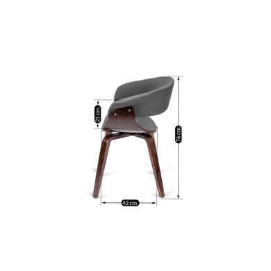 Стул бархатный MEBEL ELITE GARY Velvet Орех/ Серый фотография