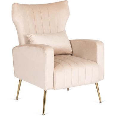 Крісло м'яке DIANA Velvet MEBEL ELITE Беж фотографія