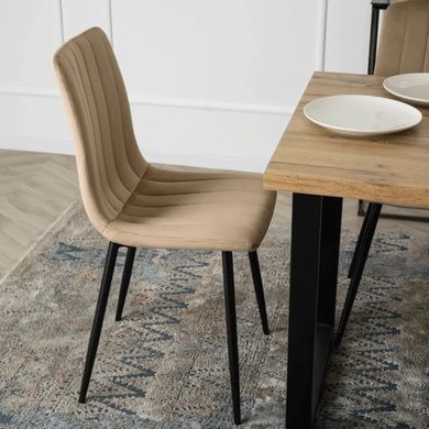 Стул бархатный MEBEL ELITE IBIS Velvet, Бежевый фотография