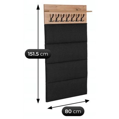 Вешалка MEBEL ELITE PRATO 80 Дуб Артизан/графит фотография