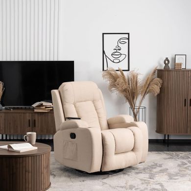 Масажне крісло MEBEL ELITE BOX 2 тканина Беж фотографія