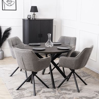 Стілець поворотний MEBEL ELITE PEONY Сірий фотографія