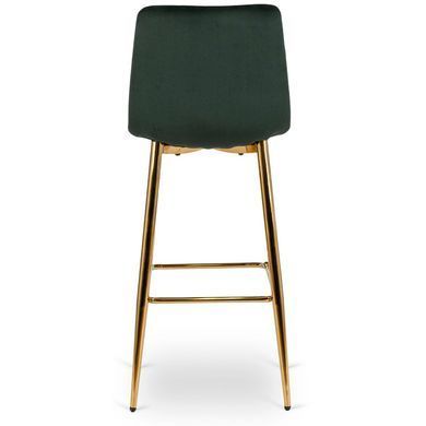 Барный стул бархатный MEBEL ELITE ARIEL Velvet Зеленый / Золотой фотография