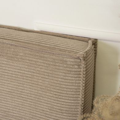 Ліжко двоспальне оксамитове MEBEL ELITE INEZ 140x200 Беж фотографія