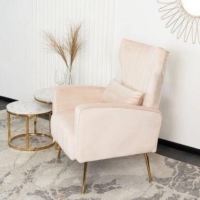 Крісло м'яке DIANA Velvet MEBEL ELITE Беж фотографія