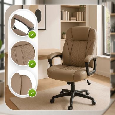 Стілець офісний поворотний MEBEL ELITE PHONIX Беж фотографія