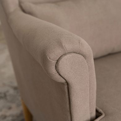 Крісло м'яке оксамитове з підставкою для ніг MEBEL ELITE EVAN 2 Бежевий фотографія
