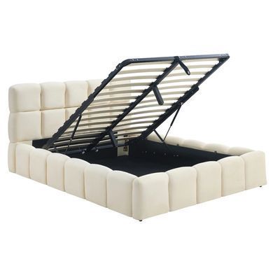 Ліжко двоспальне MEBEL ELITE MURACJA 160x200 см Кремовий фотографія