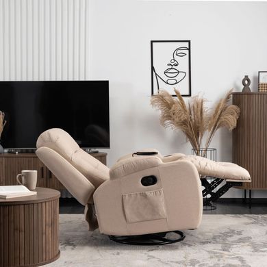Масажне крісло MEBEL ELITE BOX 2 тканина Беж фотографія