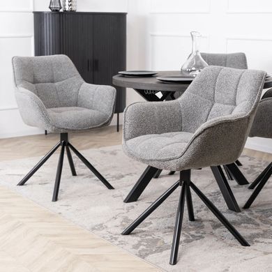Стілець поворотний MEBEL ELITE PEONY Сірий фотографія