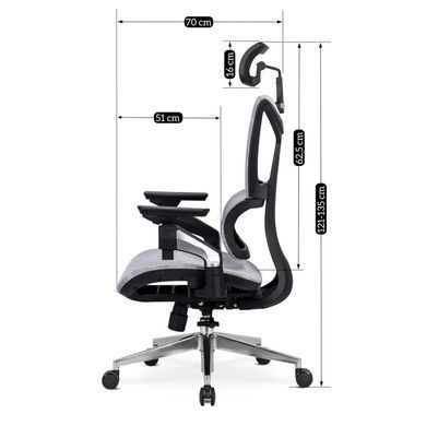 Стул офисный поворотный MEBEL ELITE MARTIN серый фотография