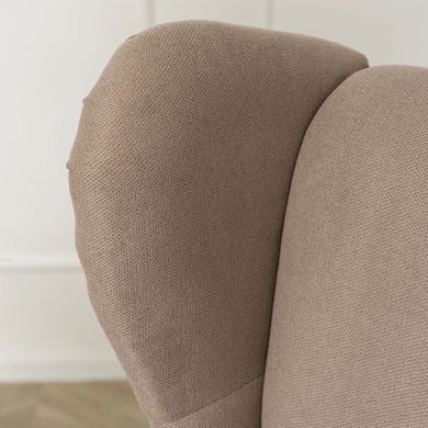 Крісло м'яке оксамитове з підставкою для ніг MEBEL ELITE EVAN 2 Бежевий фотографія